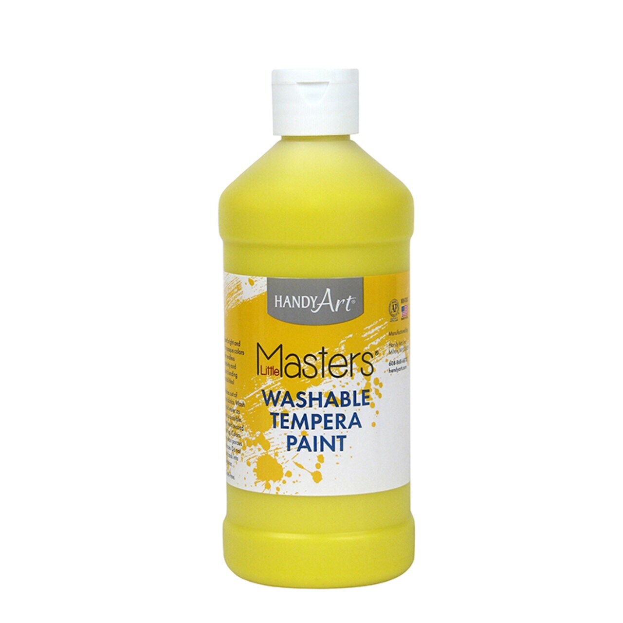 Little Masters Washable Tempera Paint – Yellow, 16 oz | Non-Toxic Washable Paint for Kids, Classrooms & Art Projects